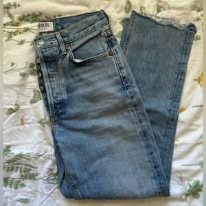 agolde blue riley jeans